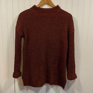Pink Rose knit high neck sweater